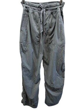 Lululemon Womens Gray Ruched Drawstring Waist Athletic Pants Size M